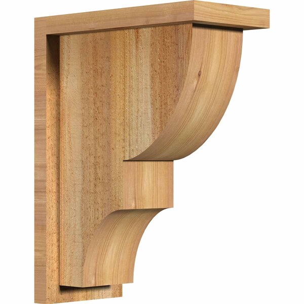 Ekena Millwork Ridgewood Rough Sawn Corbel w/Backplate, Western Red Cedar, 6"W x 12"D x 16"H COR06X12X16RID01RWR - main